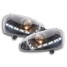 Headlights Daylight LED daytime running lights VW Golf 5 type 1K 03 08 black