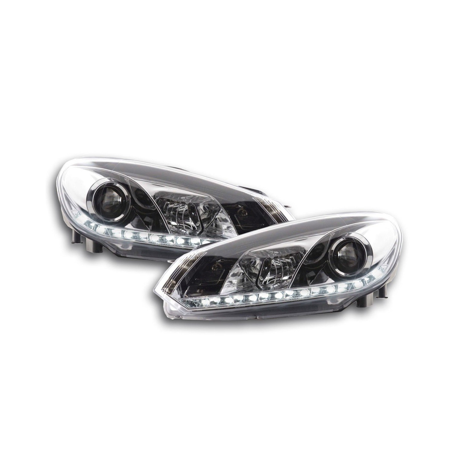 Daylight headlight LED daytime running lights VW Golf 6 type 1K 08 chrome