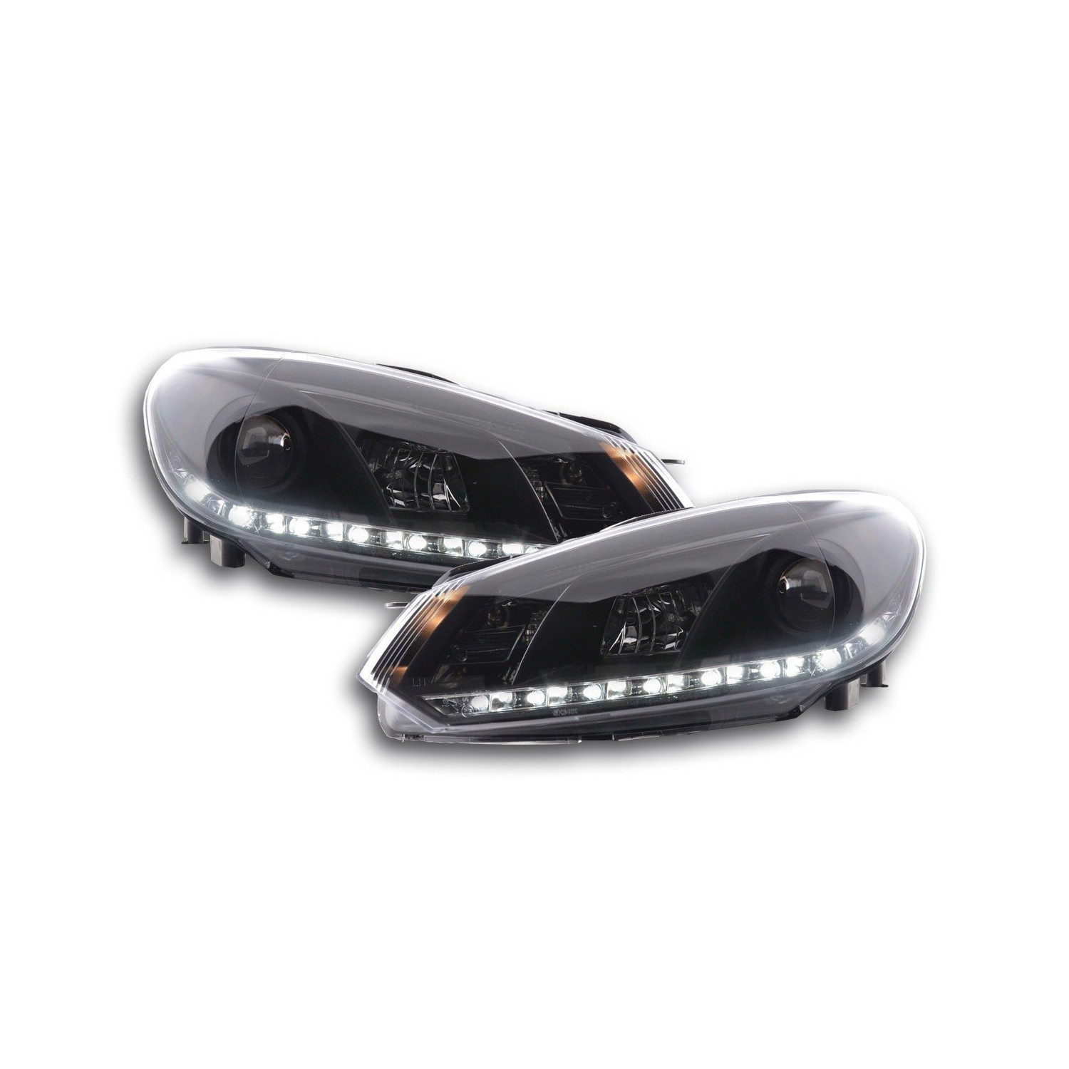 Daylight headlight LED daytime running lights VW Golf 6 type 1K 08 black