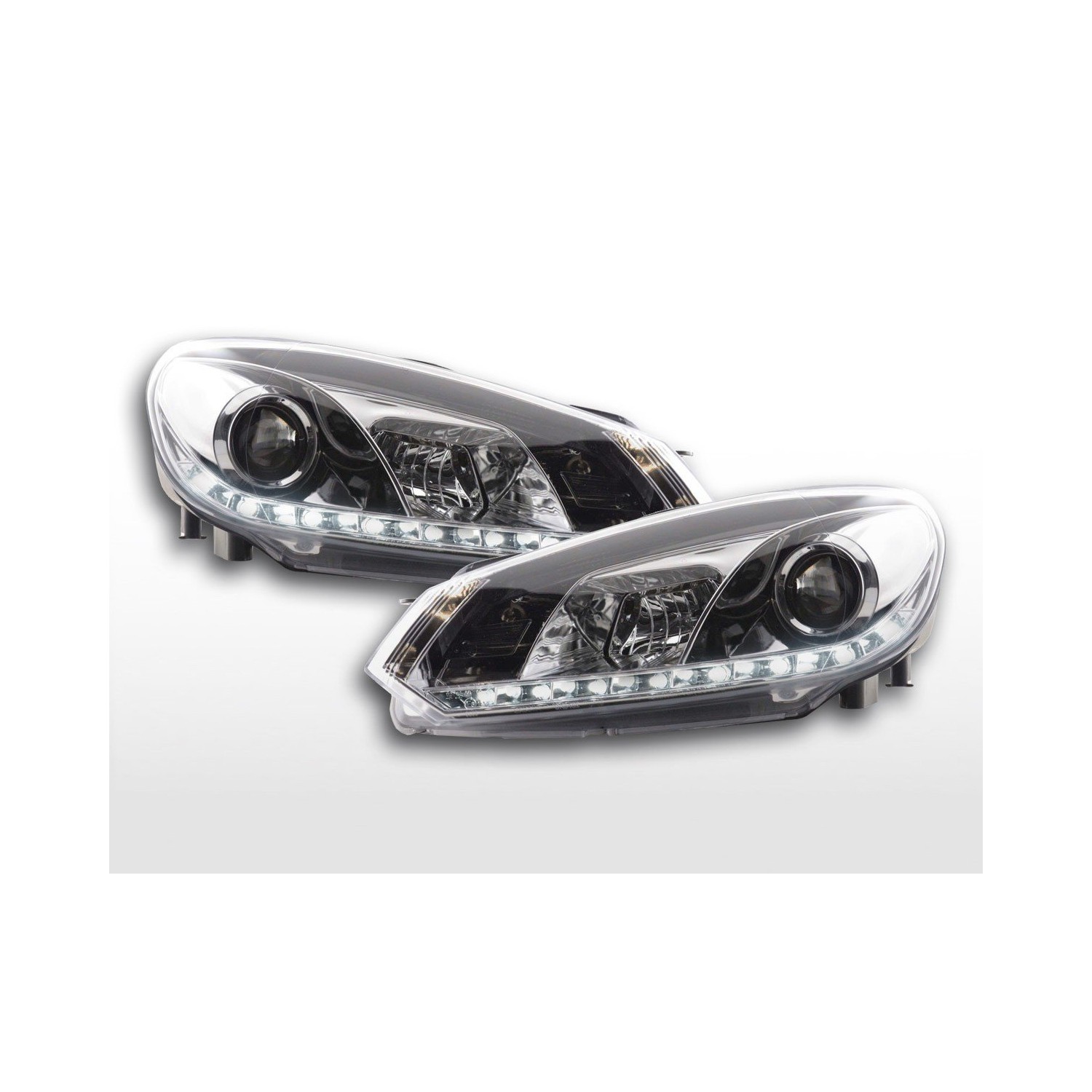 Daylight headlight LED daytime running lights VW Golf 6 type 1K 08 chrome