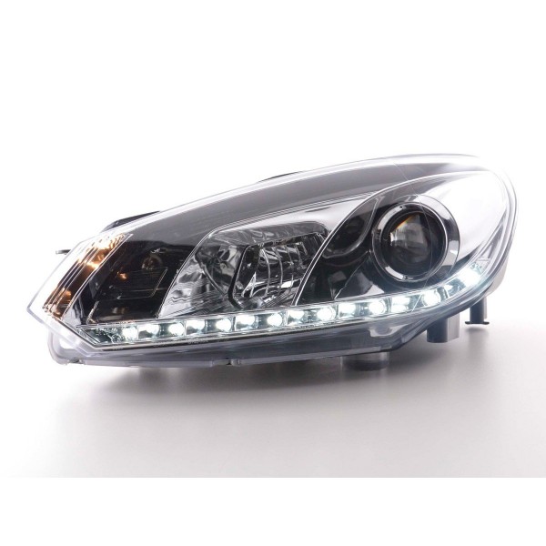Daylight headlight LED daytime running lights VW Golf 6 type 1K 08 chrome