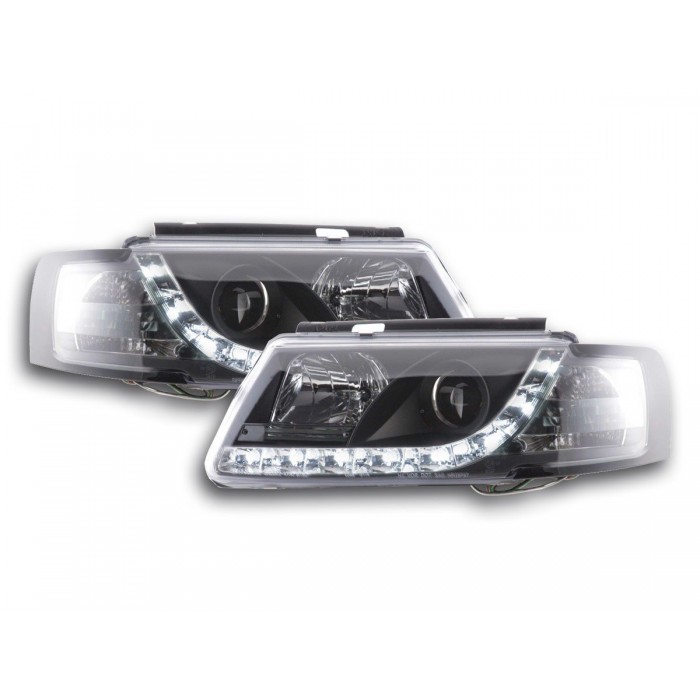 Headlight set Daylight LED daytime running lights VW Passat type 3B 97 00 black