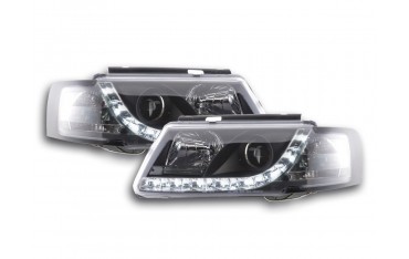 Headlight set Daylight LED daytime running lights VW Passat type 3B 97 00 black