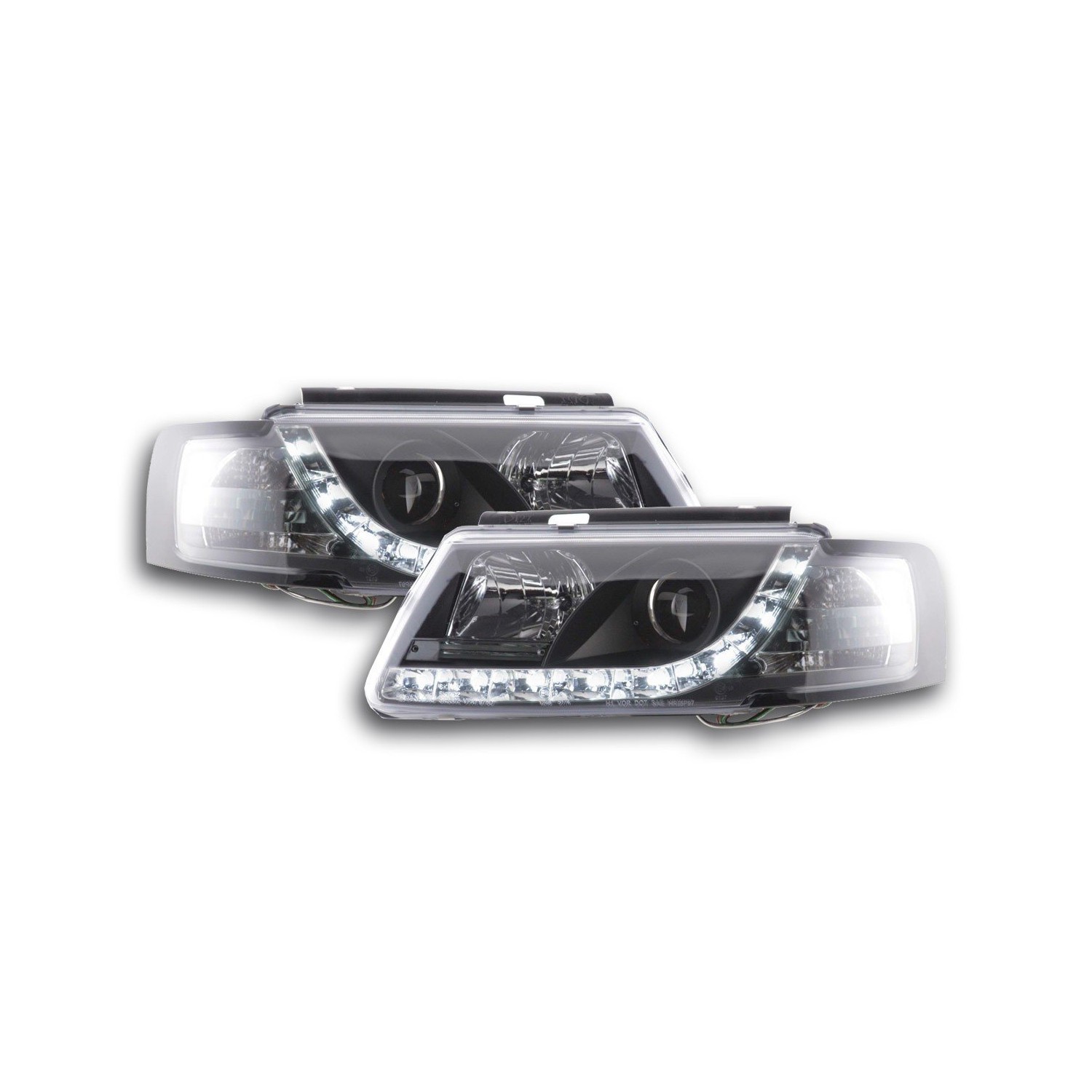 Headlight set Daylight LED daytime running lights VW Passat type 3B 97 00 black