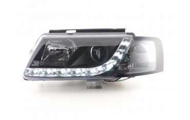 Headlight set Daylight LED daytime running lights VW Passat type 3B 97 00 black