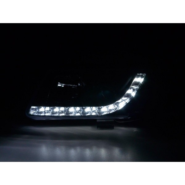 Headlight set Daylight LED daytime running lights VW Passat type 3B 97 00 black