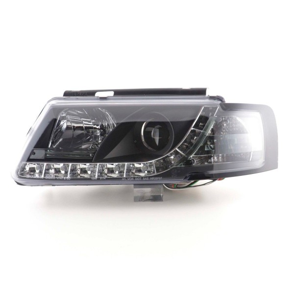 Headlight set Daylight LED daytime running lights VW Passat type 3B 97 00 black
