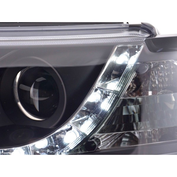 Headlight set Daylight LED daytime running lights VW Passat type 3B 97 00 black