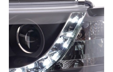 Headlight set Daylight LED daytime running lights VW Passat type 3B 97 00 black
