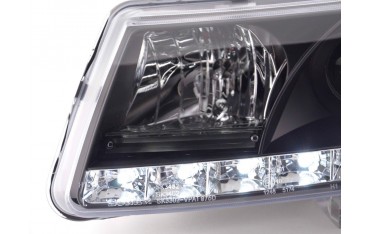 Headlight set Daylight LED daytime running lights VW Passat type 3B 97 00 black