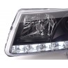 Headlight set Daylight LED daytime running lights VW Passat type 3B 97 00 black