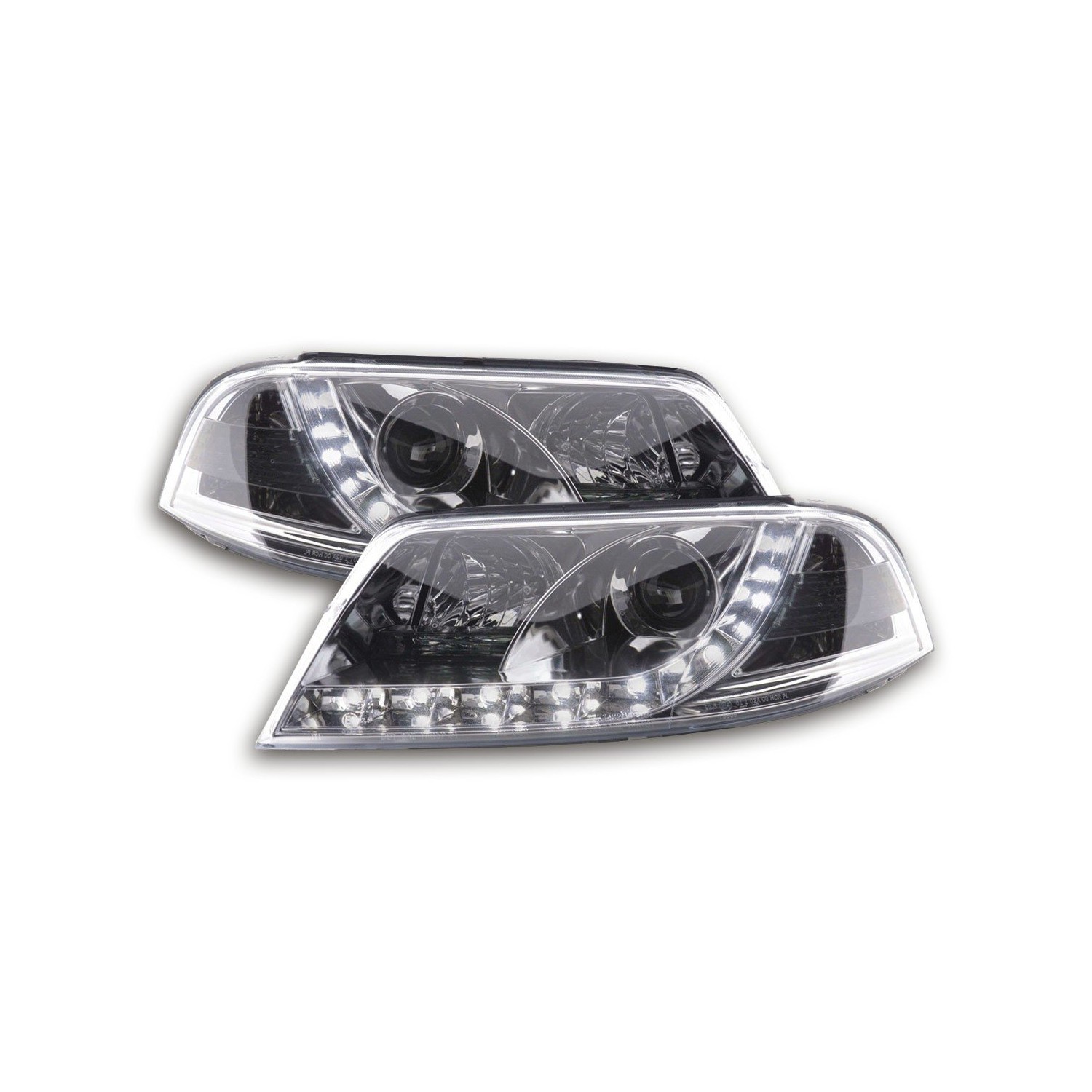 Daylight headlight LED DRL look VW Passat type 3BG 00 05 chrome