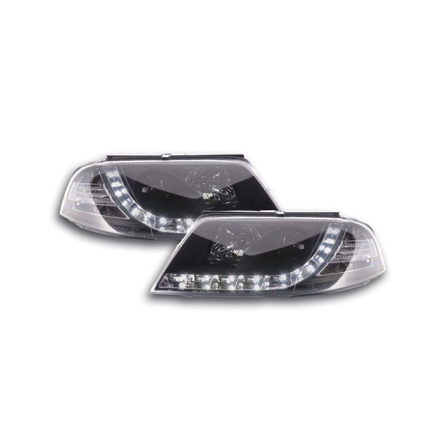 Daylight headlight LED DRL look VW Passat type 3BG 00 05 black