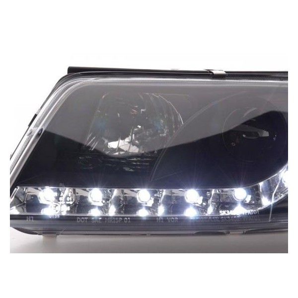 Daylight headlight LED DRL look VW Passat type 3BG 00 05 black