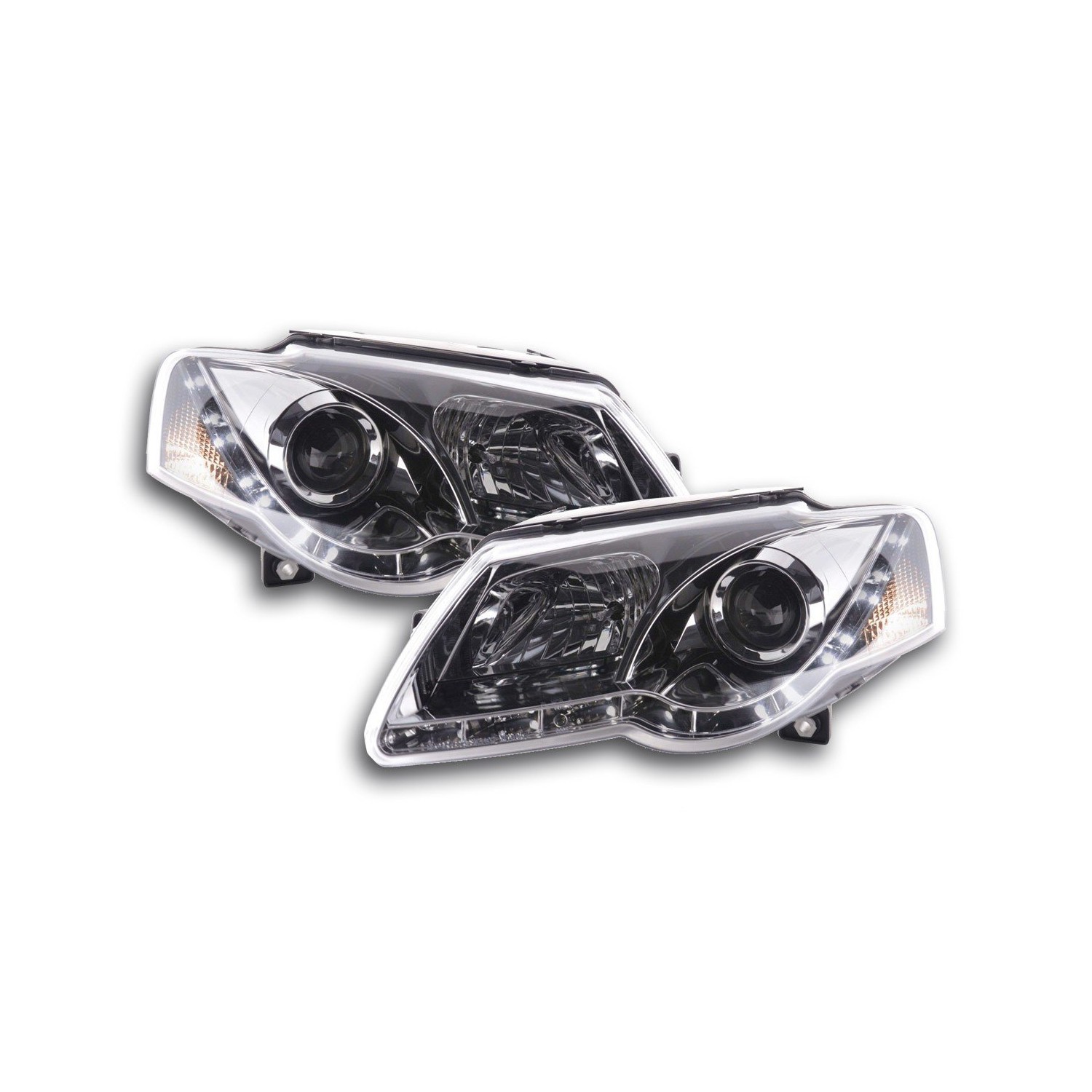 Daylight headlight LED DRL look VW Passat type 3C 05 chrome