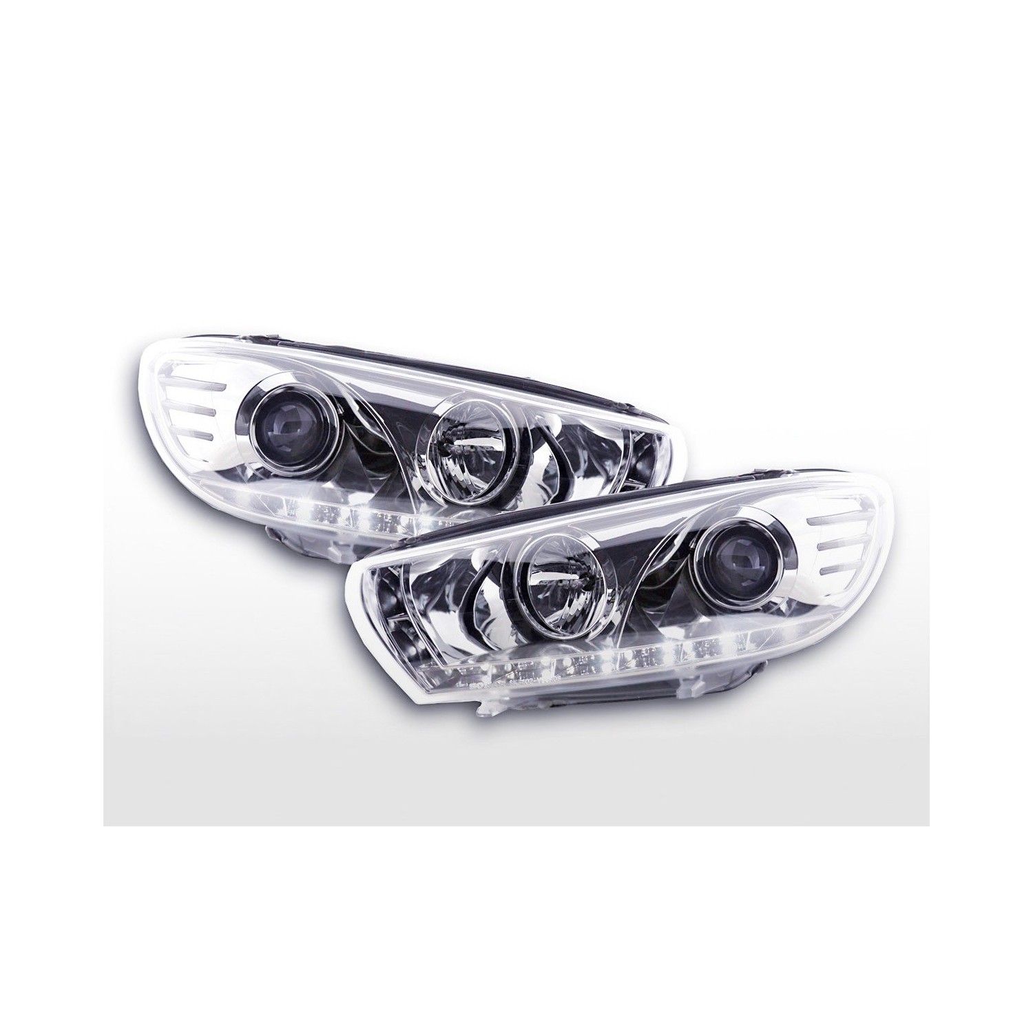 Daylight headlight LED DRL look VW Scirocco 3 Type 13 08 chrome