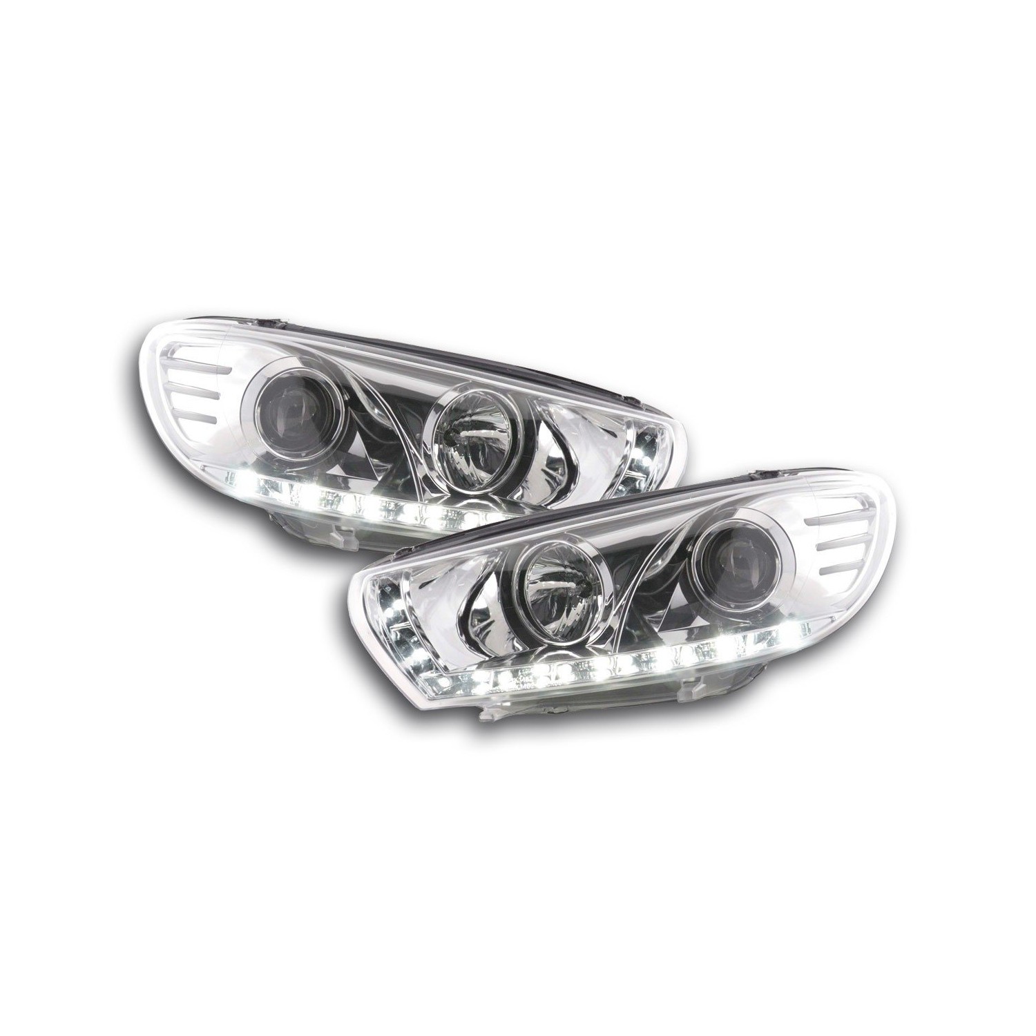 Daylight headlight LED daytime running lights VW Scirocco 3 type 13 chrome