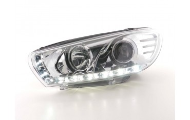 Daylight headlight LED daytime running lights VW Scirocco 3 type 13 chrome