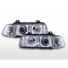 Xenon headlight set angel eyes optics BMW 3er Coupe type E36 year 92 98 chrome