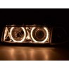 Xenon headlight set angel eyes optics BMW 3er Coupe type E36 year 92 98 chrome