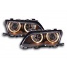 Angel eye headlight BMW 3 series sedan type E46 01 03 black