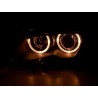 Angel eye headlight BMW 3 series sedan type E46 01 03 black