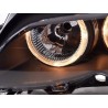 Angel eye headlight BMW 3 series sedan type E46 01 03 black