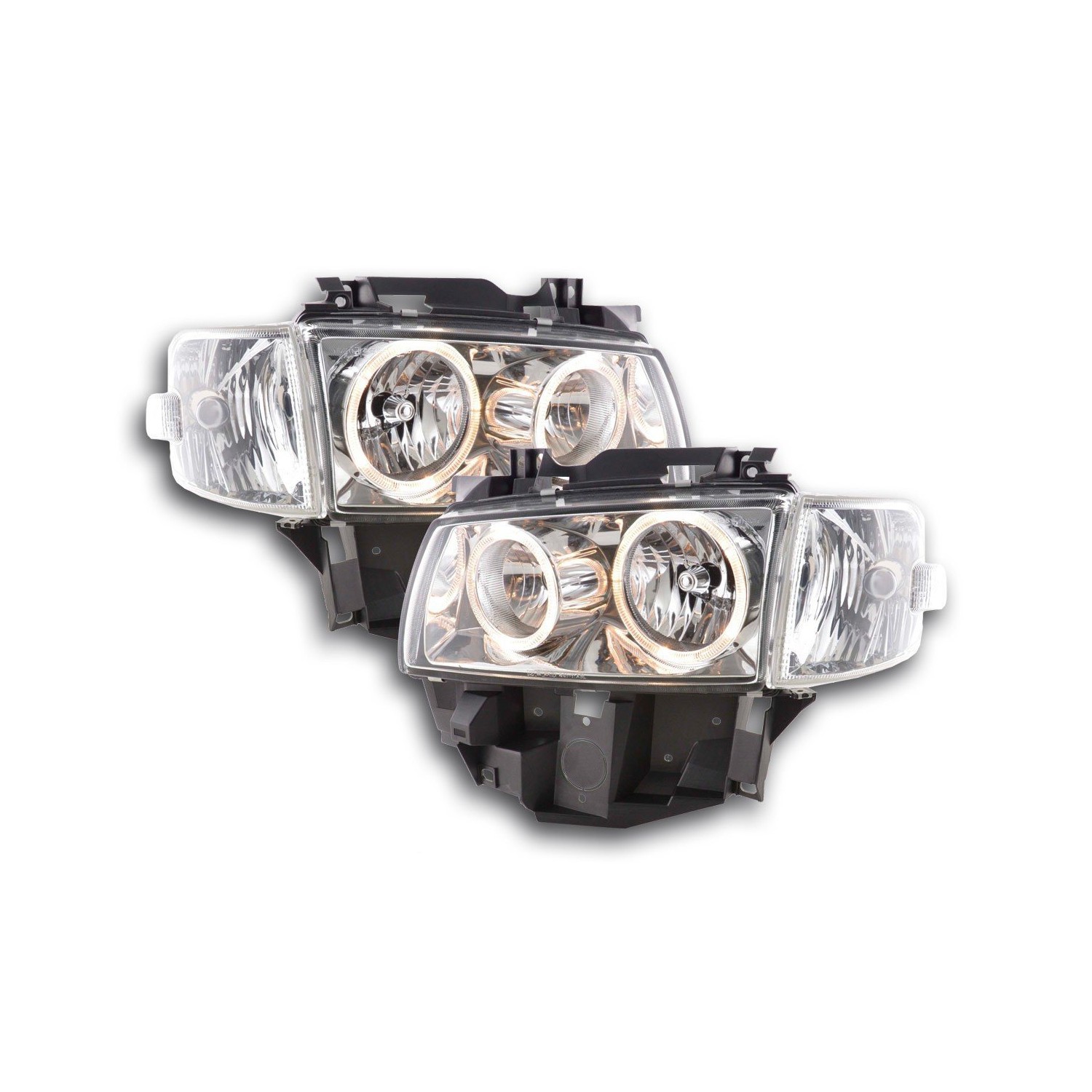 Angel eye headlight VW bus type T4 97 02 chrome