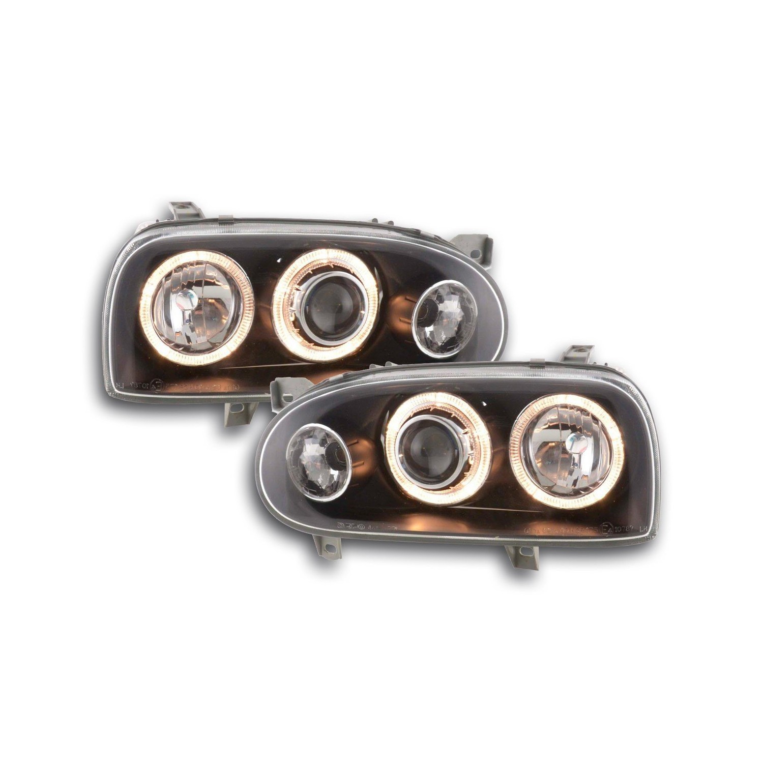 Angel eye headlight VW Golf 3 type 1HXO 1 EXO 91 97 black