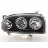 Angel eye headlight VW Golf 3 type 1HXO 1 EXO 91 97 black