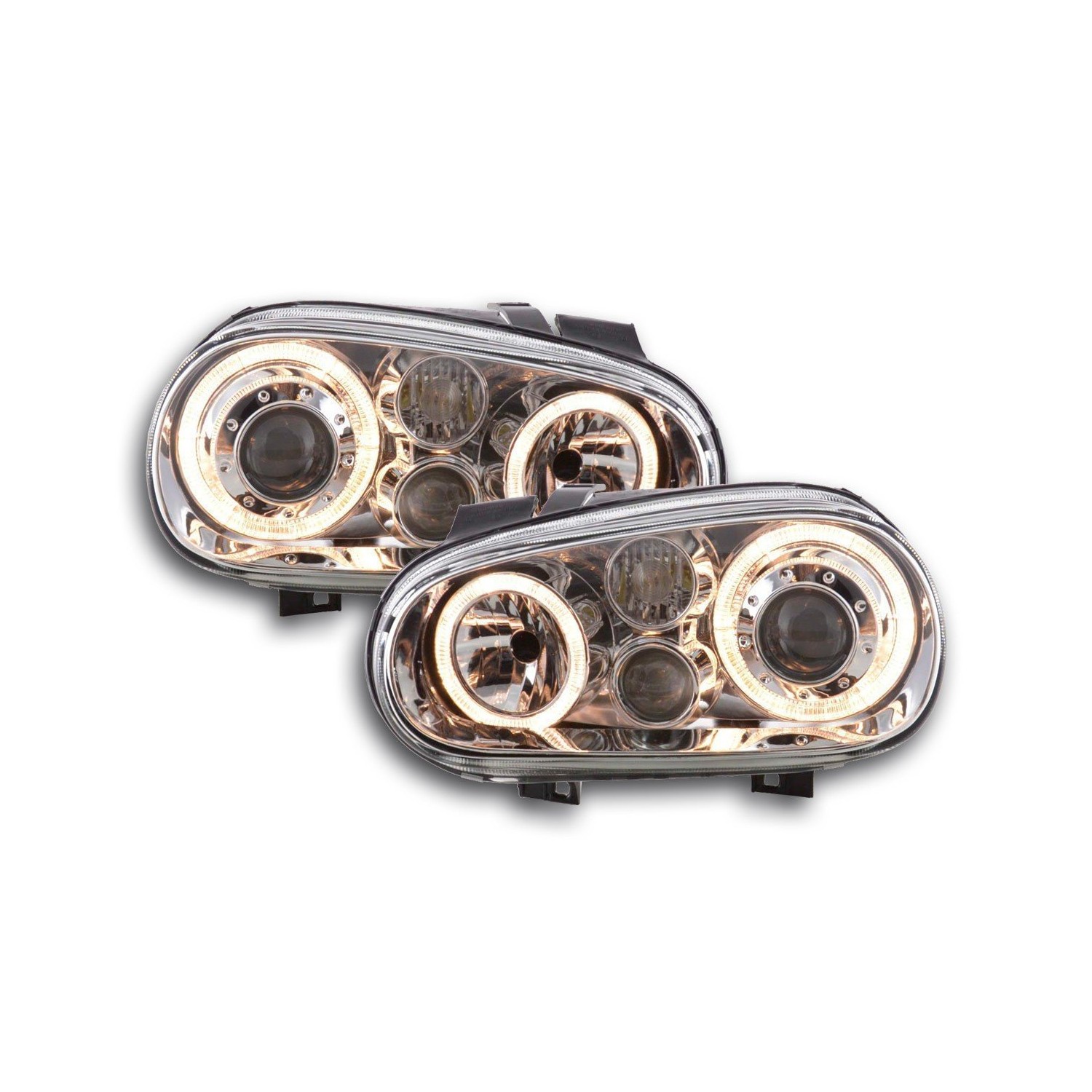 Angel eye headlight VW Golf 4 type 1J 98 03 chrome