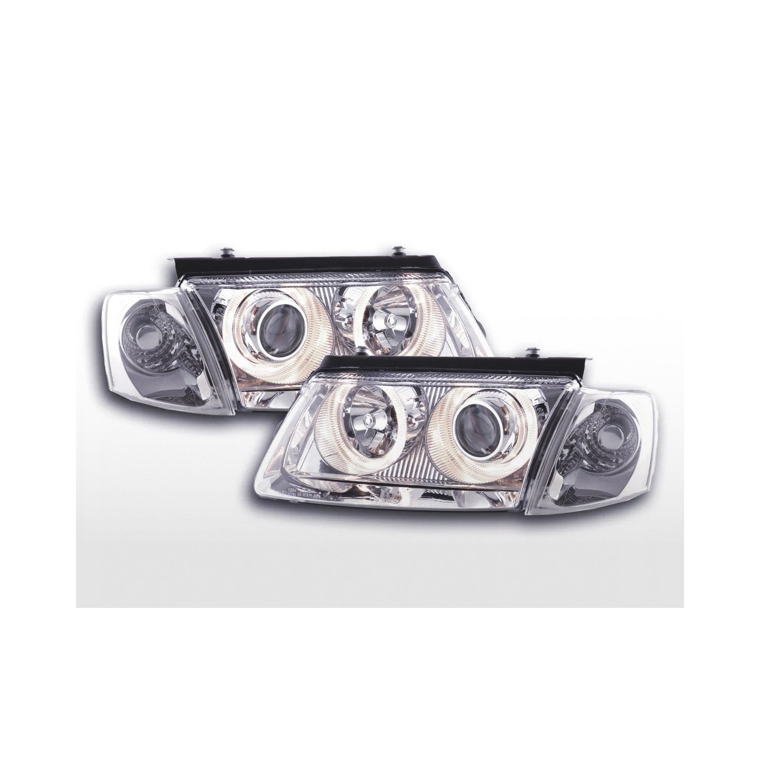 Angel eye headlight VW Passat type 3B 97 00 chrome