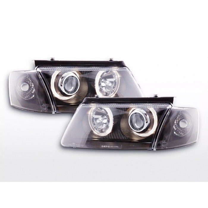 Angel eye headlight VW Passat type 3B 97 00 black