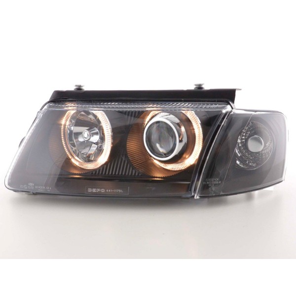 Angel eye headlight VW Passat type 3B 97 00 black