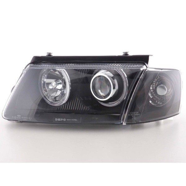 Angel eye headlight VW Passat type 3B 97 00 black