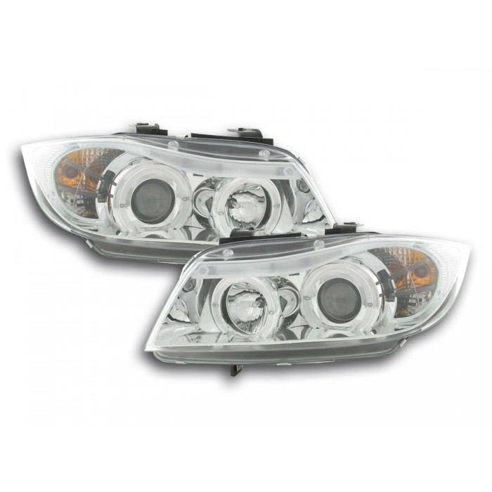 Headlight set BMW 3 series type E90 E91 05 08 chrome