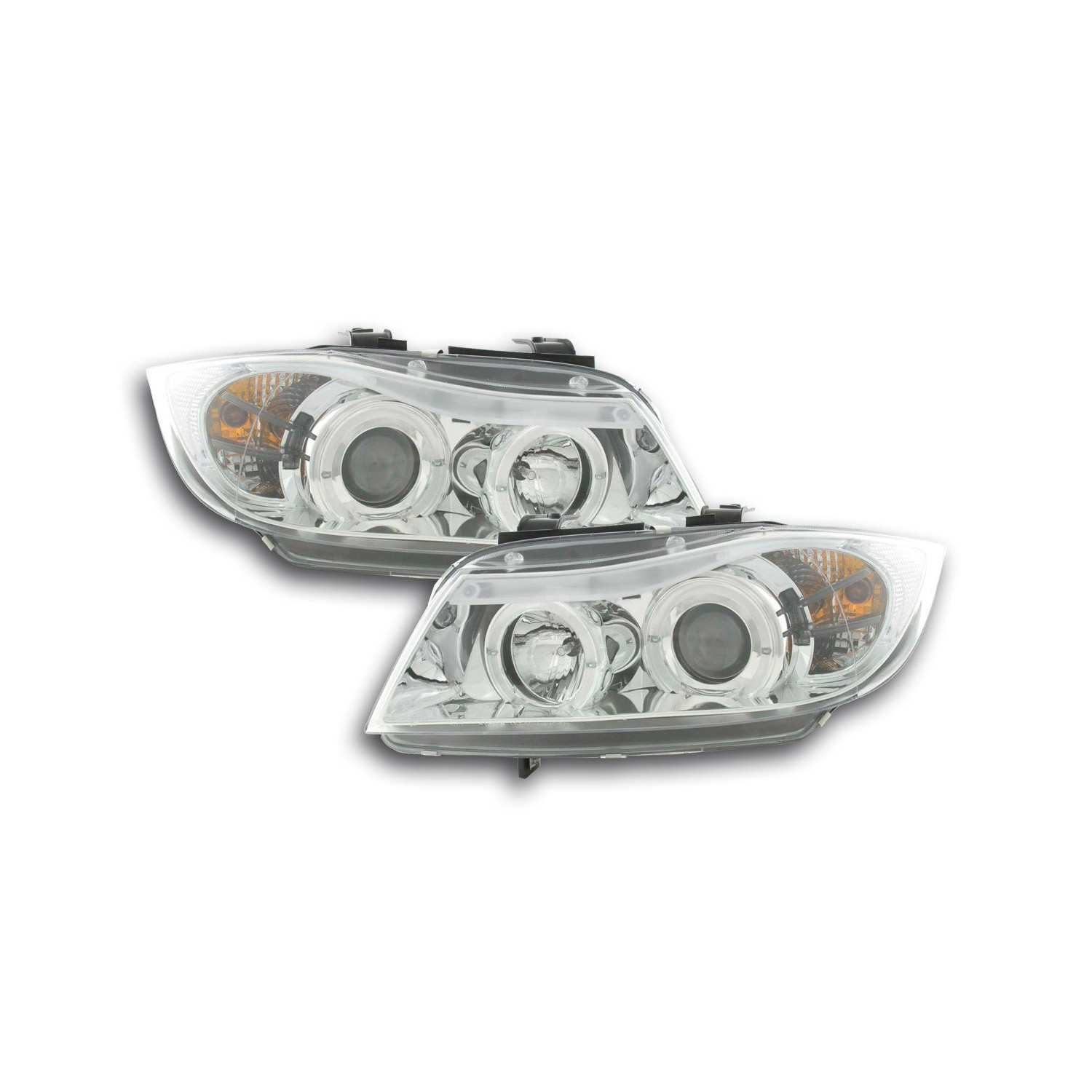 Headlight set BMW 3 series type E90 E91 05 08 chrome