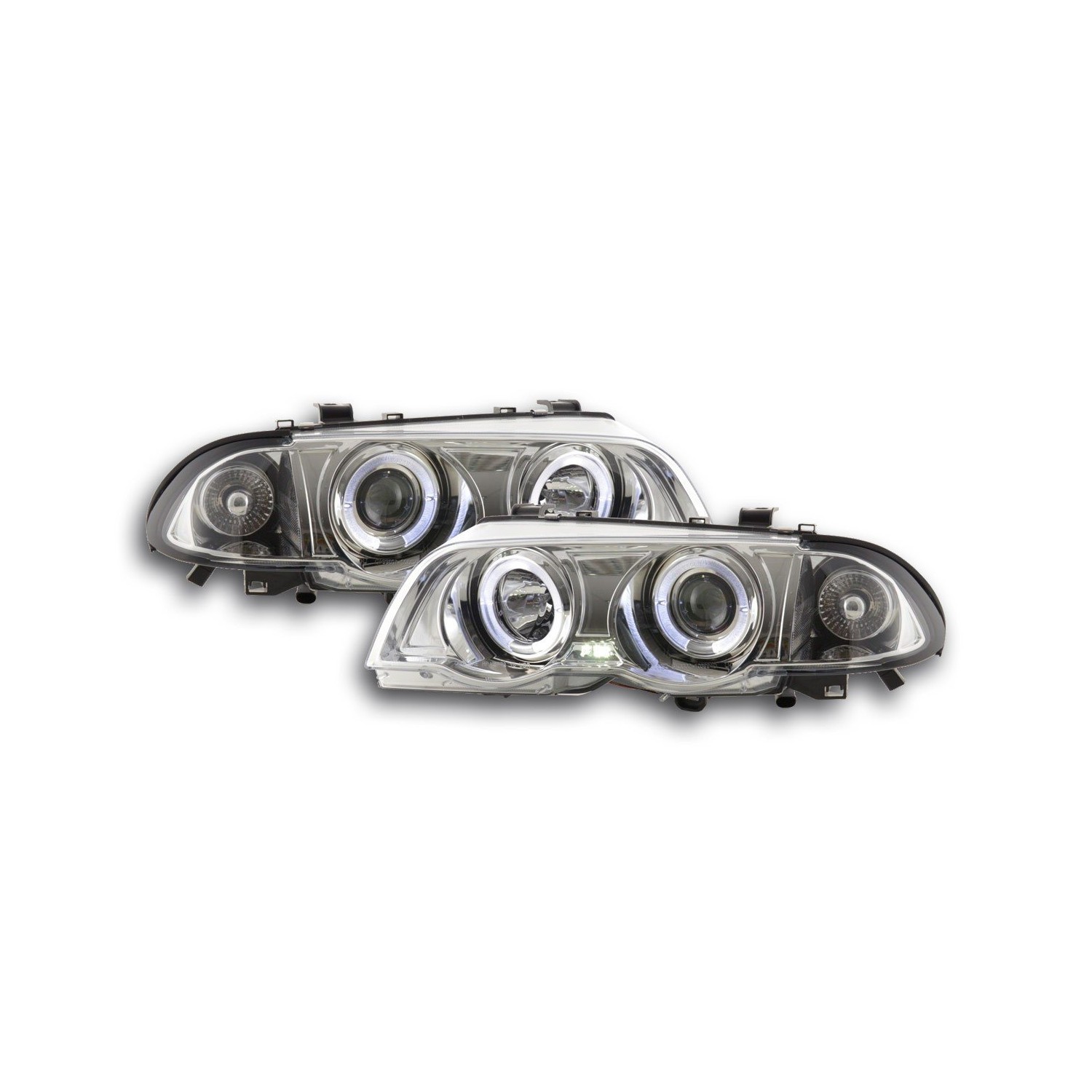 Headlight set BMW 3er Limo type E46 98 01 chrome