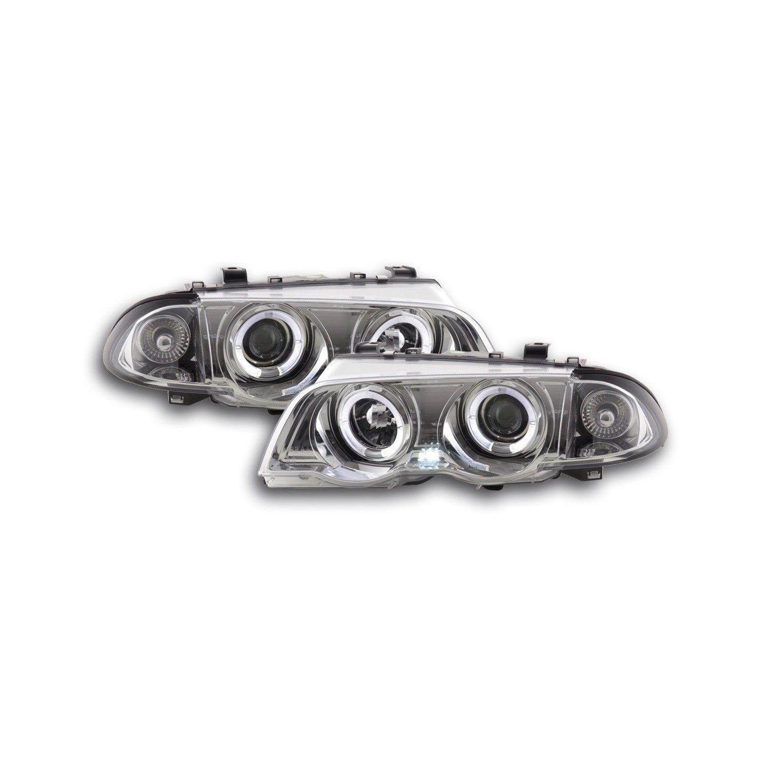 Headlight set BMW 3er Limo type E46 98 01 chrome
