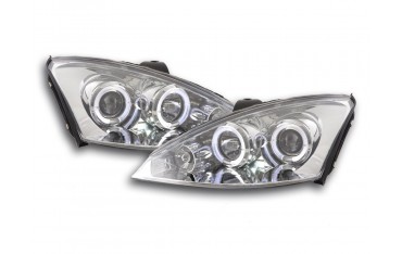 Headlight set Ford Focus 00 04 chrome