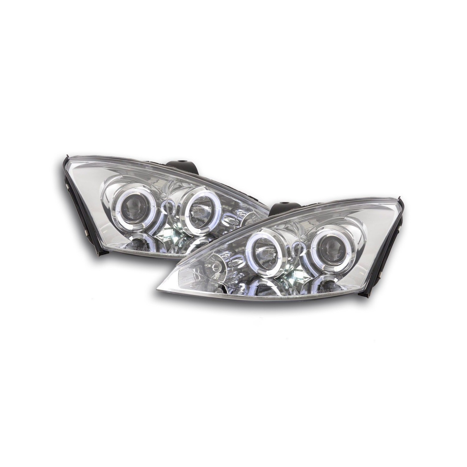 Headlight set Ford Focus 00 04 chrome