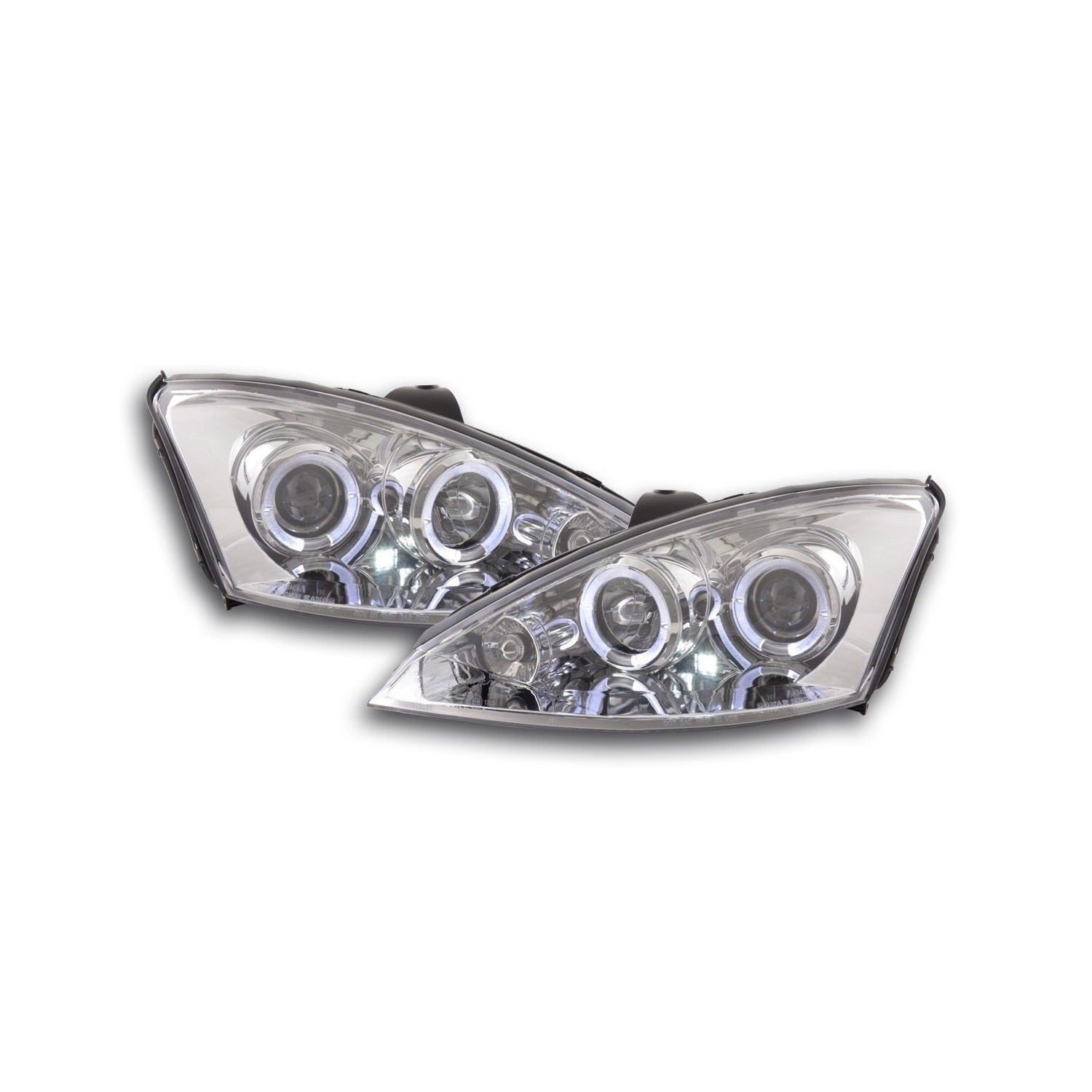 Headlight set Ford Focus 98 01 chrome