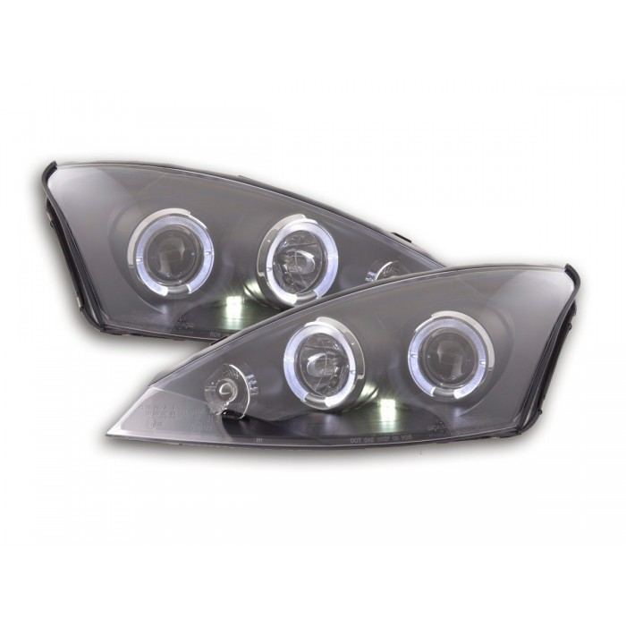 Headlight set Ford Focus 98 01 black