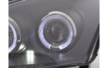 Headlight set Ford Focus 98 01 black