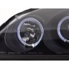 Headlight set Honda Civic Coupe Civic 4 door 99 00 black