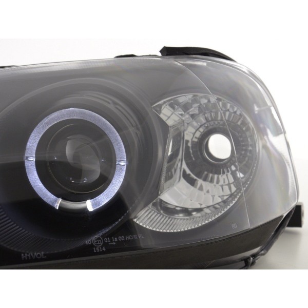 Headlight set Honda Civic Coupe Civic 4 door 99 00 black