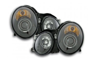 Headlight set Mercedes CLK type W208 98 02 black