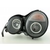 Headlight set Mercedes E Class type W210 95 98 black for right hand drive