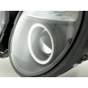 Headlight set Mercedes E Class type W210 95 98 black for right hand drive