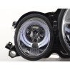Angel eye headlight Mercedes E Class type W210 99 01 chrome for right hand drive